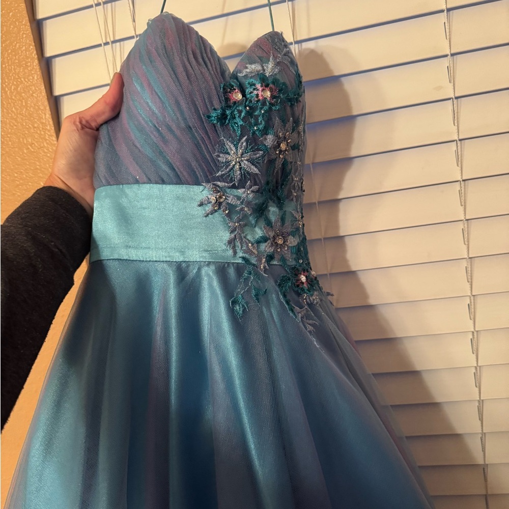 Elegant Blue Homecoming Dress